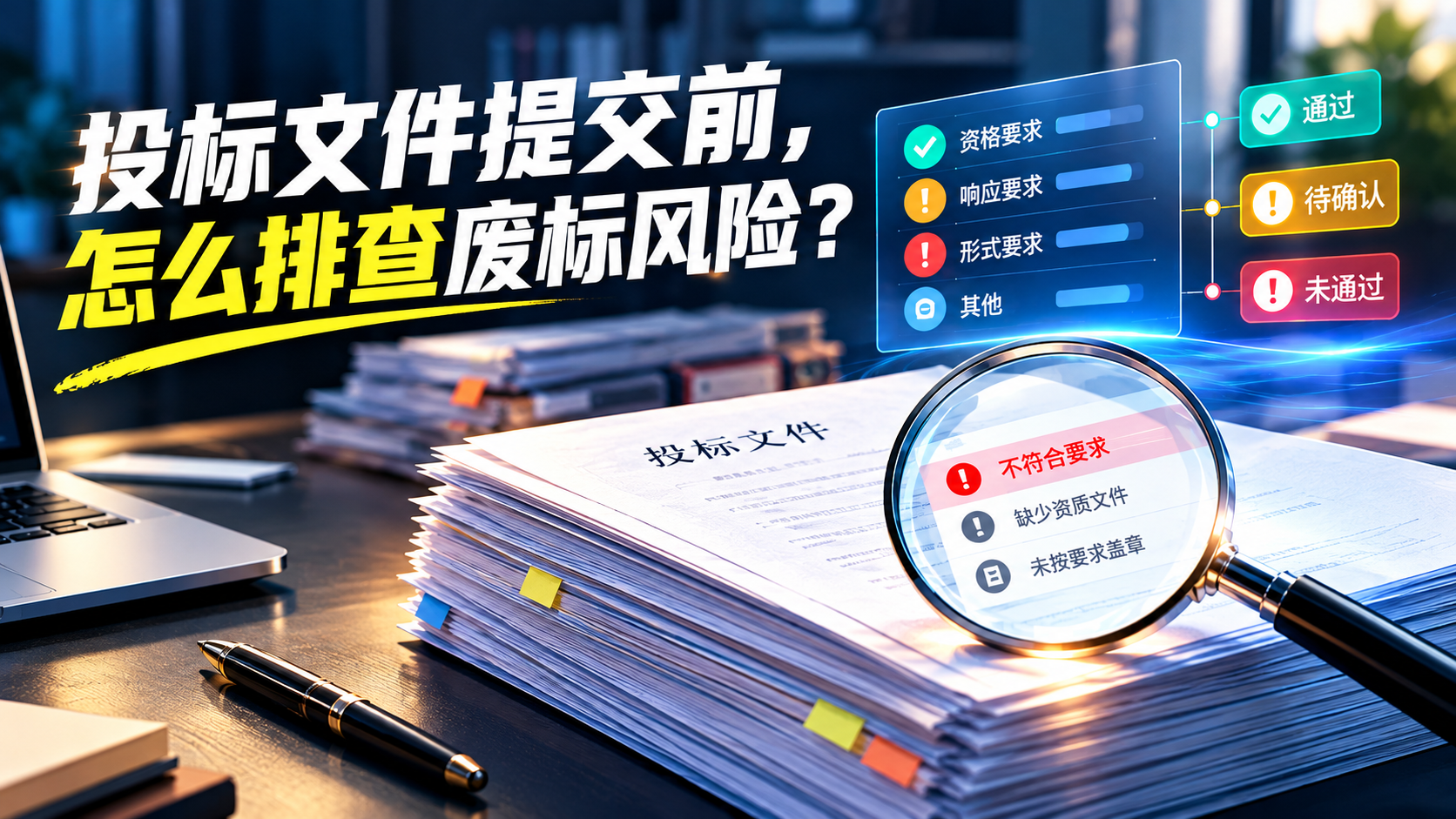 投标文件提交前，怎么排查废标风险？